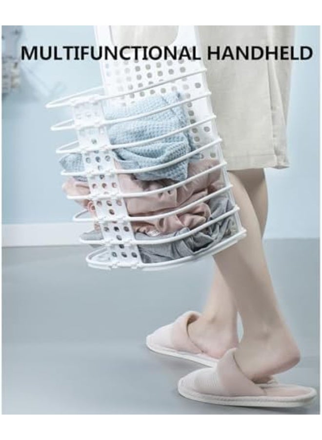 "Large foldable laundry basket with modern design, wall-mounted to save space. Equipped with a comfortable carrying handle for easy mobility. Made of high-quality materials, resistant to water and moisture (MM)." - Image 2